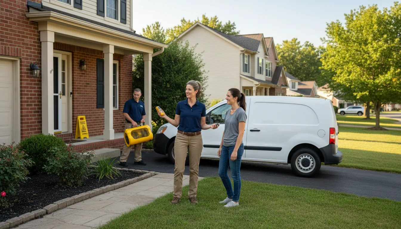 Residential water damage restoration in Modena, UT